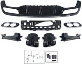 Achterbumper Diffuser met Uitlaat Tips - Voor Mercedes E-Klasse W213 E300/E43 (2016-2020) - Zwart - Auto Accessoires