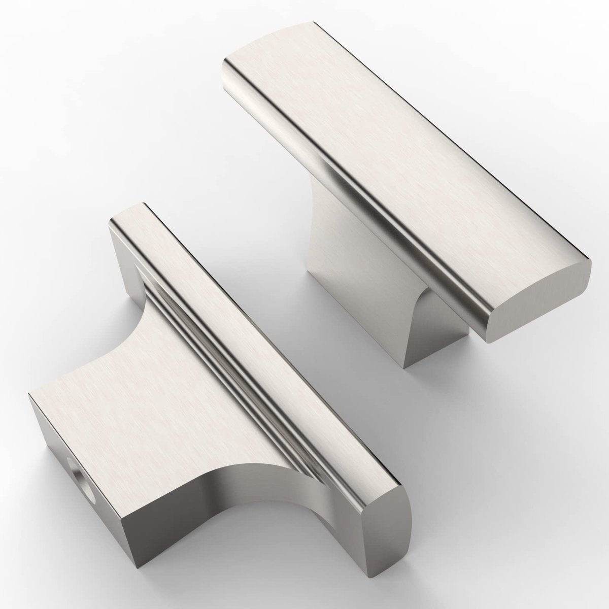 My Ninki ® Elegante Set van 10 Metalen Kastknoppen met Geborsteld Nikkel Stanggreep Ontwerp voor Keuken en Kasten