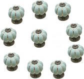 Set van 10 keramische handgrepen in verschillende kleuren, handbeschilderd. Handtrekkers voor kasten, laden en comfortabel. Klassieke handgrepen met een diameter van 40 mm
