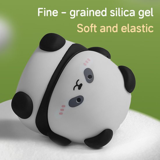 Kinder Nachtlampje - Panda - Timer - Veilig voor Kinderen - Nachtlampje Baby - Zacht Siliconen - Dimbaar - Draadloos - Babykamer Verlichting - RGB Kleuren - USB Oplaadbaar - LED - Slaaphulp Kinderen - Bedlampje - Kindvriendelijk - Dier - Duurzaam van kinder — afbeelding 4