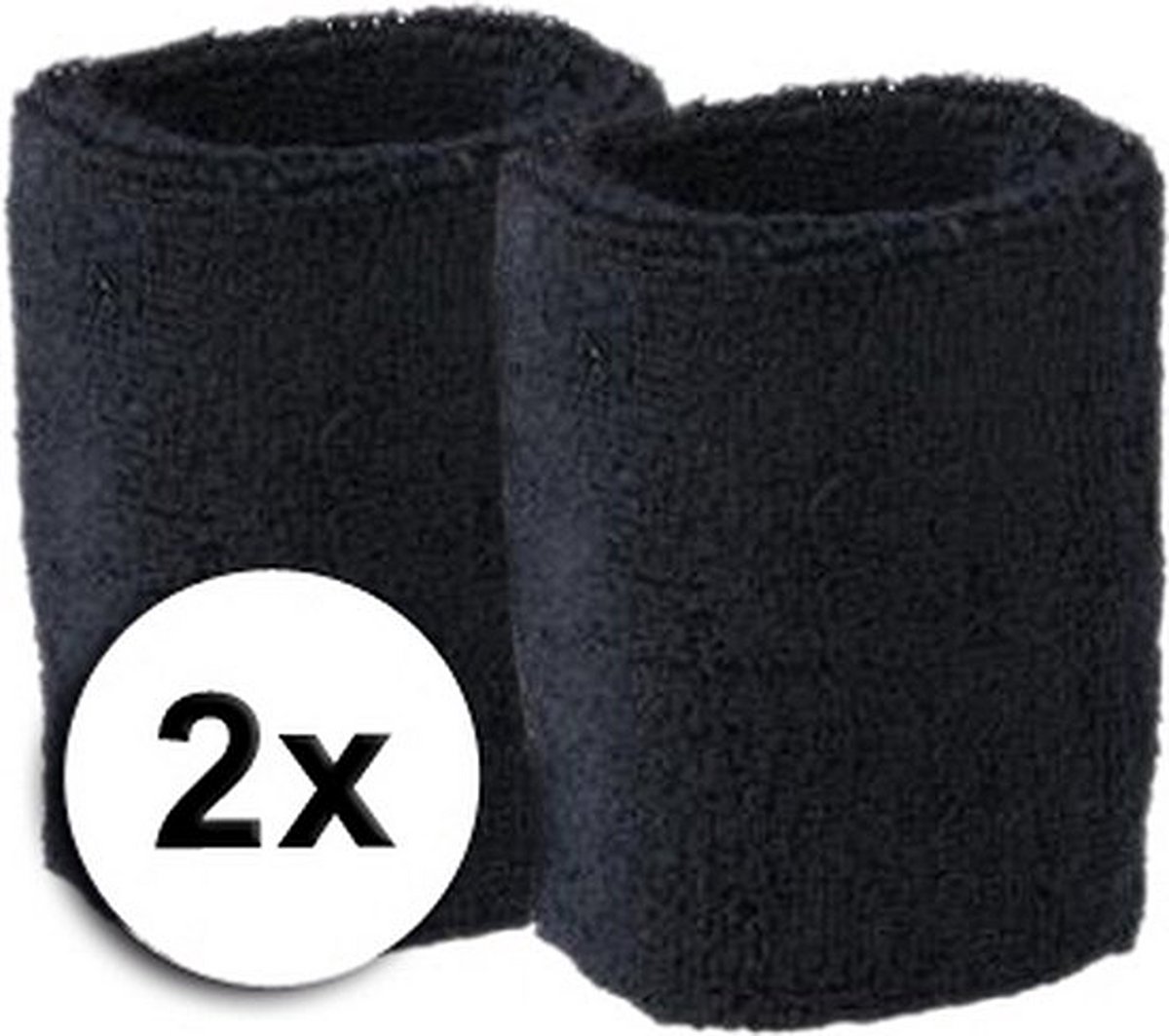 Knaak Pols Zweetbanden - Zwart - 2 Stuks - Polsband voor Sport & Fitness - Unisex - Ademend & Zacht