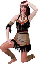 Funny Fashion - Indiaan Kostuum - Troebele Horizon Indiaan Squaw - Vrouw - bruin - Maat 42 - Carnavalskleding - Verkleedkleding