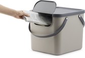 Poubelle Rotho Albula - 40 litres - 38,8 x 35,5 x 33,9 cm - plastique - cappuccino
