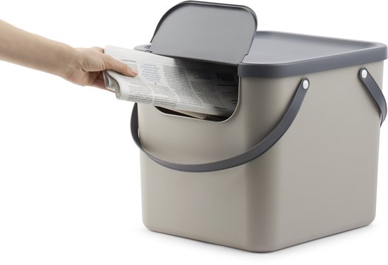 ROTHO Mülltrennsystem Albula 4er-Set Mülltrennungssystem 2x 25l 2x 40l Fuer Die Kueche Aus Rezykliertem Kunststoff S024o0qc