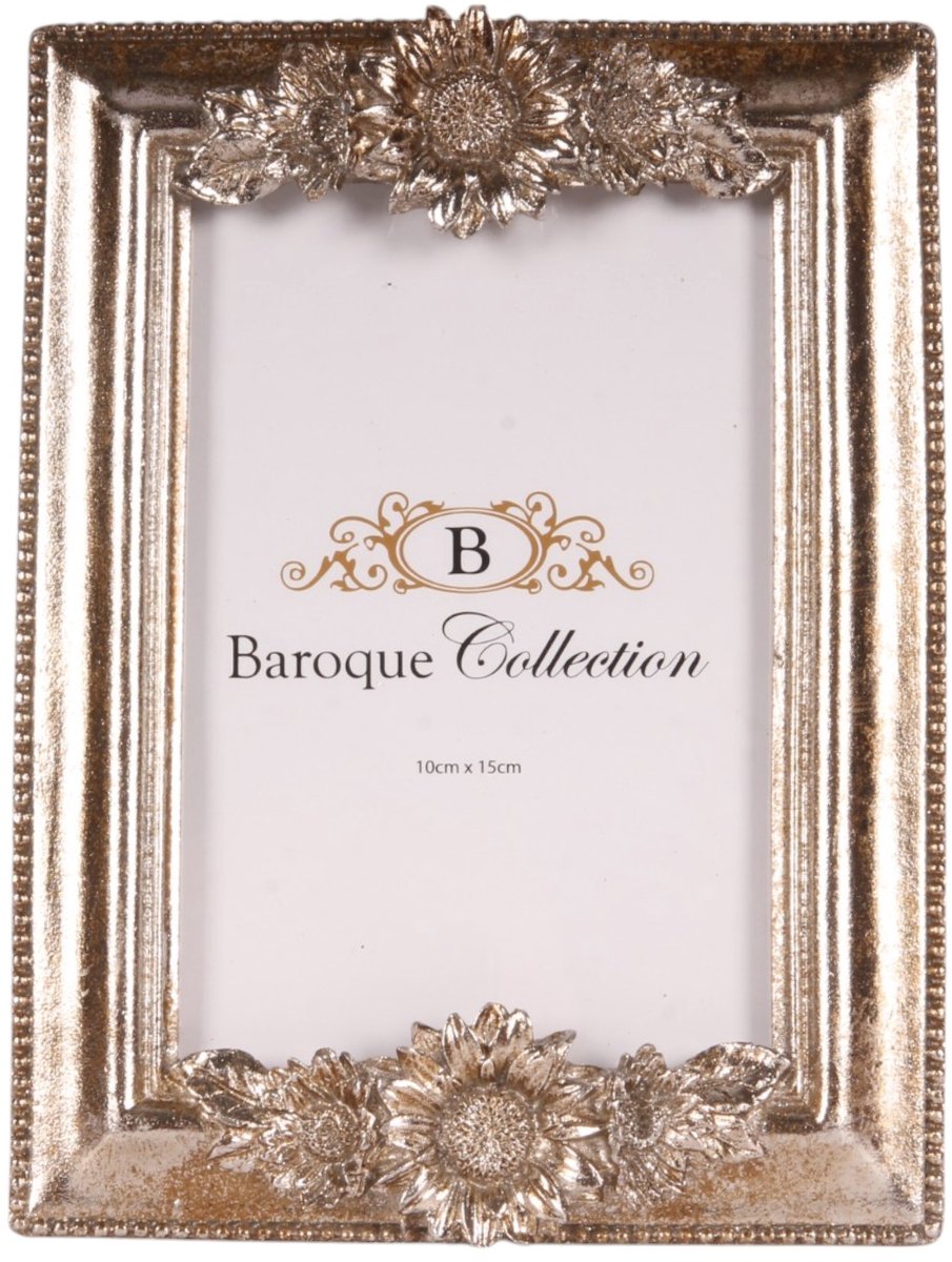 Baroque - Fotolijst - Fotolijst 10x15 cm - Goud - Resin - Staand - 19.5x15x2 - Polyresin