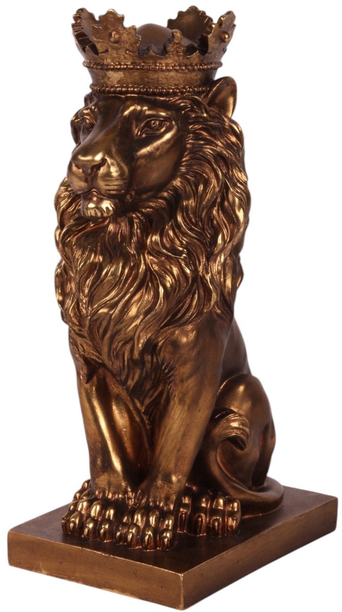 Baroque - Decoratief beeld of figuur - Leeuw resin 33 cm - 33x18x13 - Polyresin