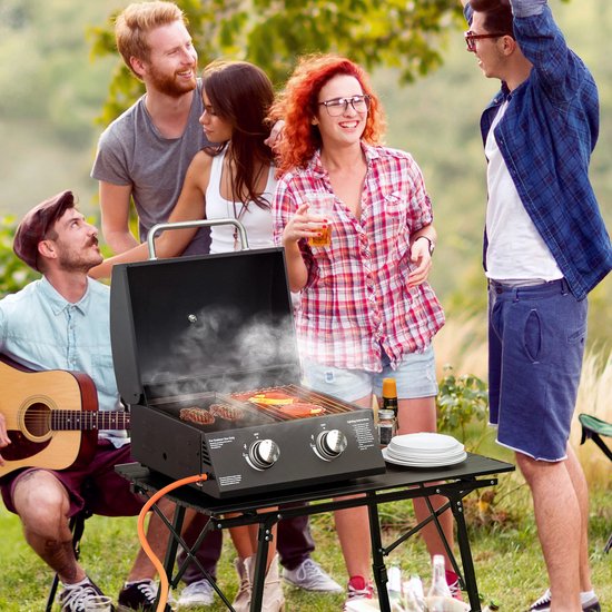 Betaalbare Goederen® gas bbq - buitenkeuken - zwart - Barbecue - barbeque - barbecues - gas - familie - eten gezelligheid — afbeelding 4