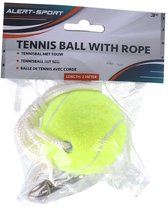 Set de 2 balles de tennis avec corde 200 cm / Alert Sport balle de tennis sur corde pour jouer au tennis seul / tennis trainer (fixation au poteau / au sol, speelgoed d'extérieur)