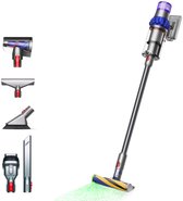 Dyson V15 Detect Fluffy - Steelstofzuiger - Nikkel/Blauw - 230 Air Watts - Hepa - Zachte vloerborstel
