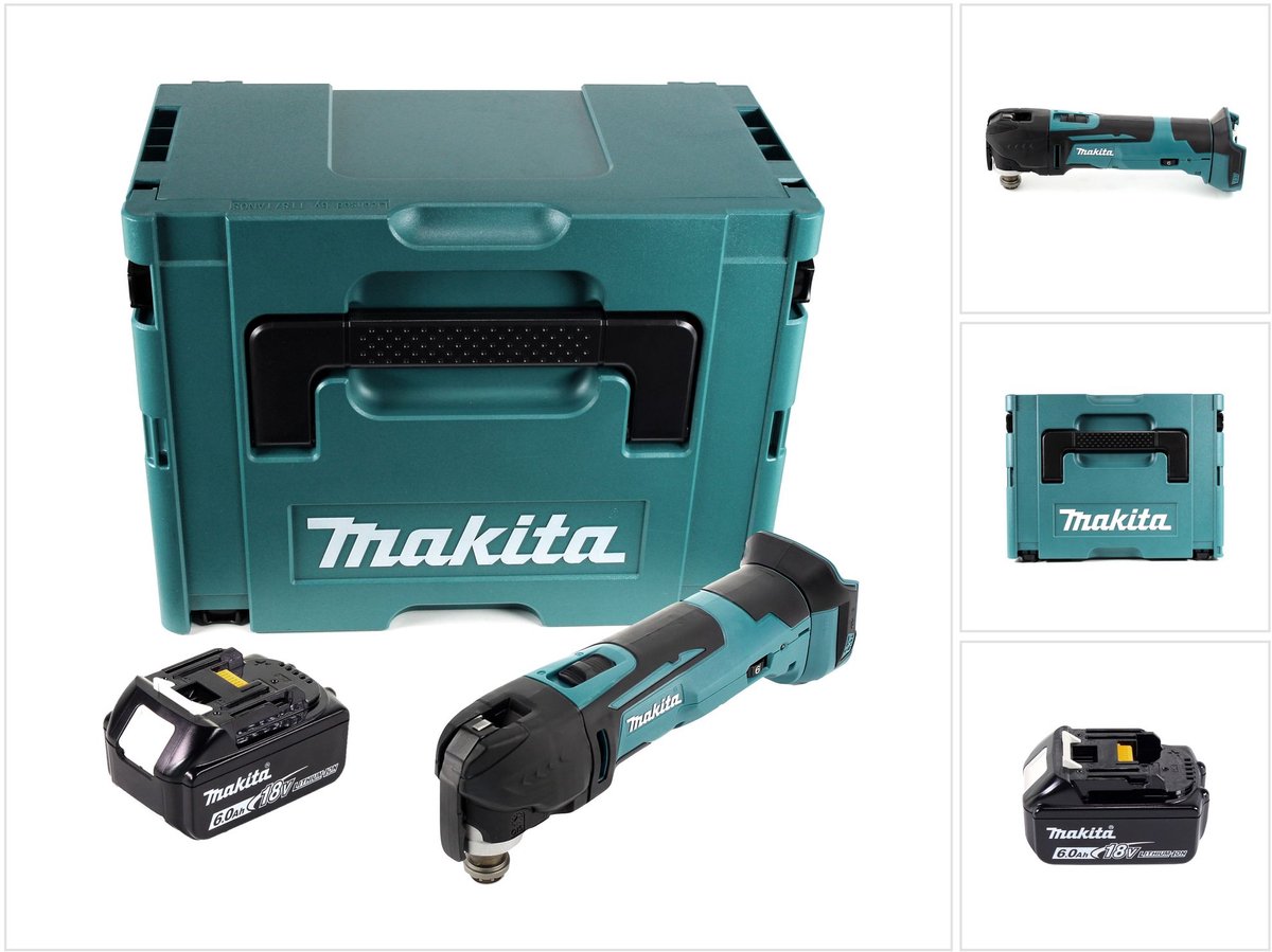 Makita DTM 51 G1J accu-oscillator 18 V + 1x accu 6,0 Ah + Makpac - zonder oplader