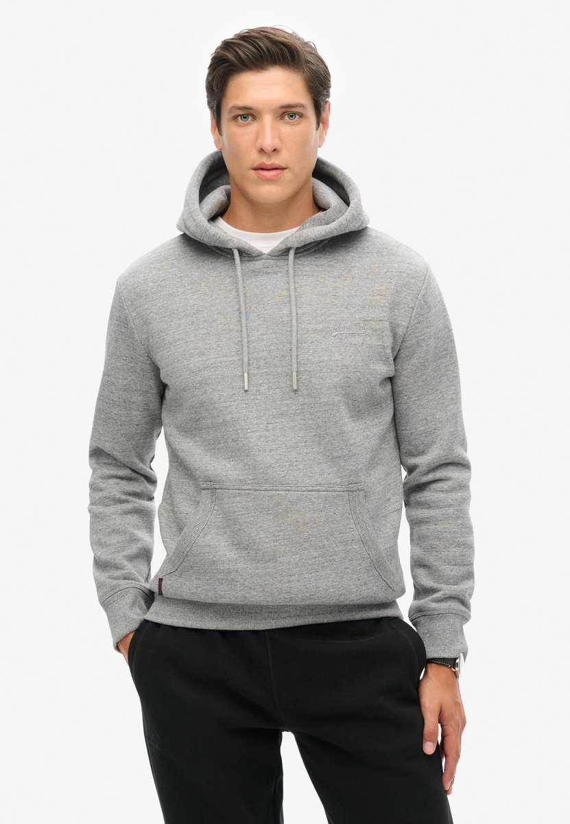 Superdry Essential Logo hoodie Heren Hoodies Grijs