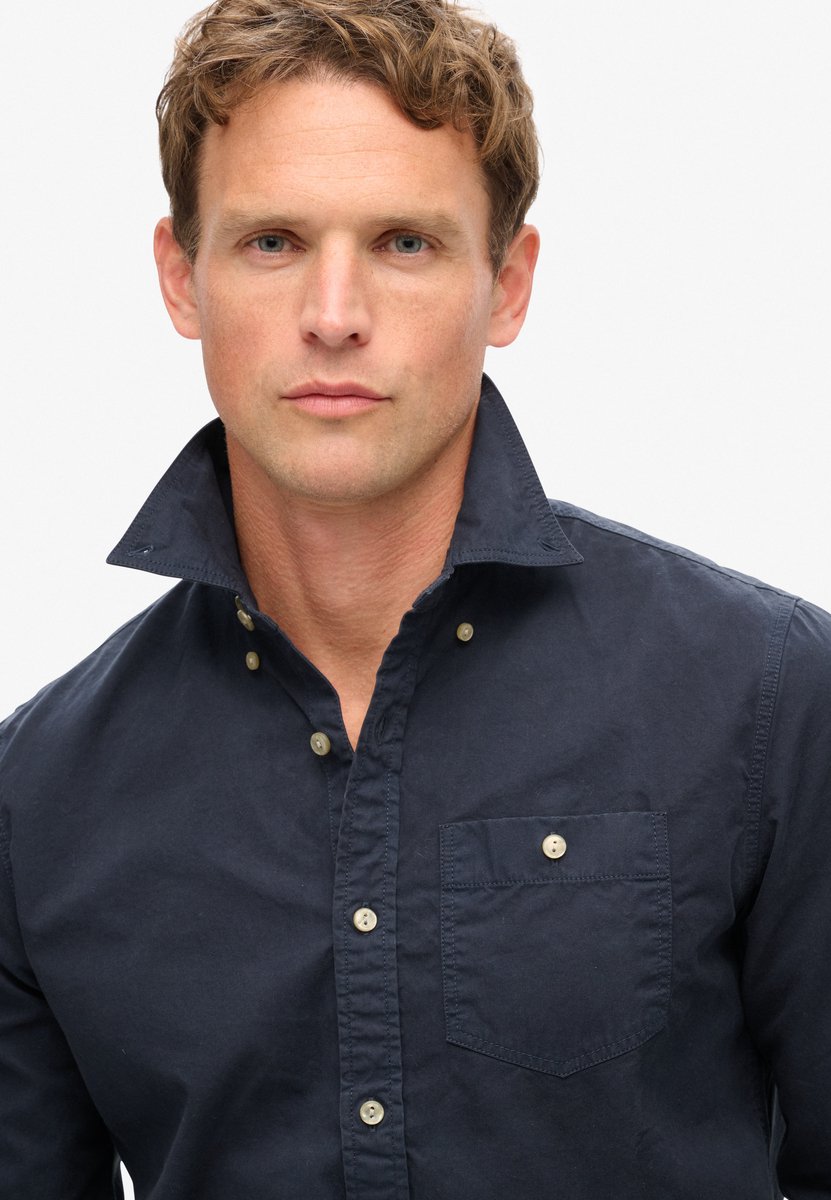 Superdry Merchant Overhemd Met Lange Mouwen 2XL Man Marineblauw