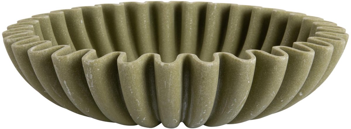 Present Time Schaal Wave - Donkergroen - Ø30cm - Polyresin - Scandinavisch - Woonkamer - Moederdag - Moederdag cadeautje - Moederdag cadeau voor mama
