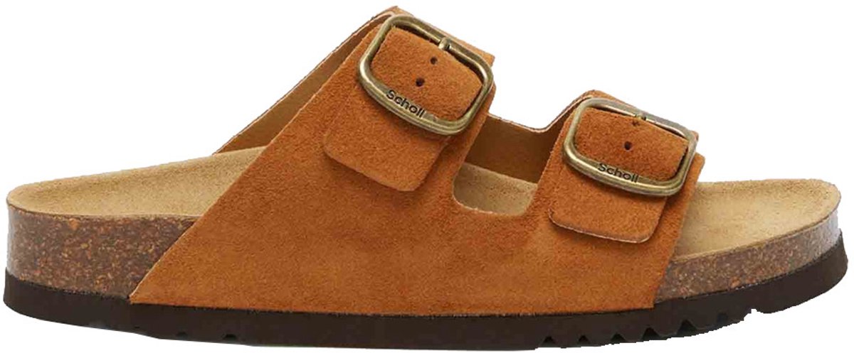 Scholl Josephine New Leather Cognac Sandalen Dames Bruin