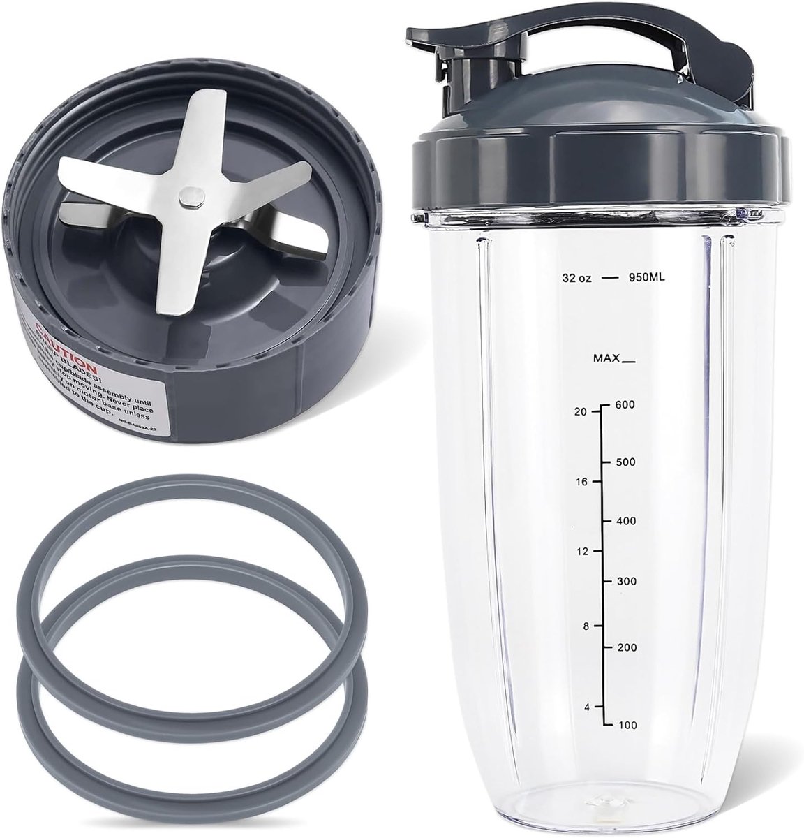 Vervangende Onderdelen voor Blender - 5 Stuks Extractormes en 32 Oz Beker