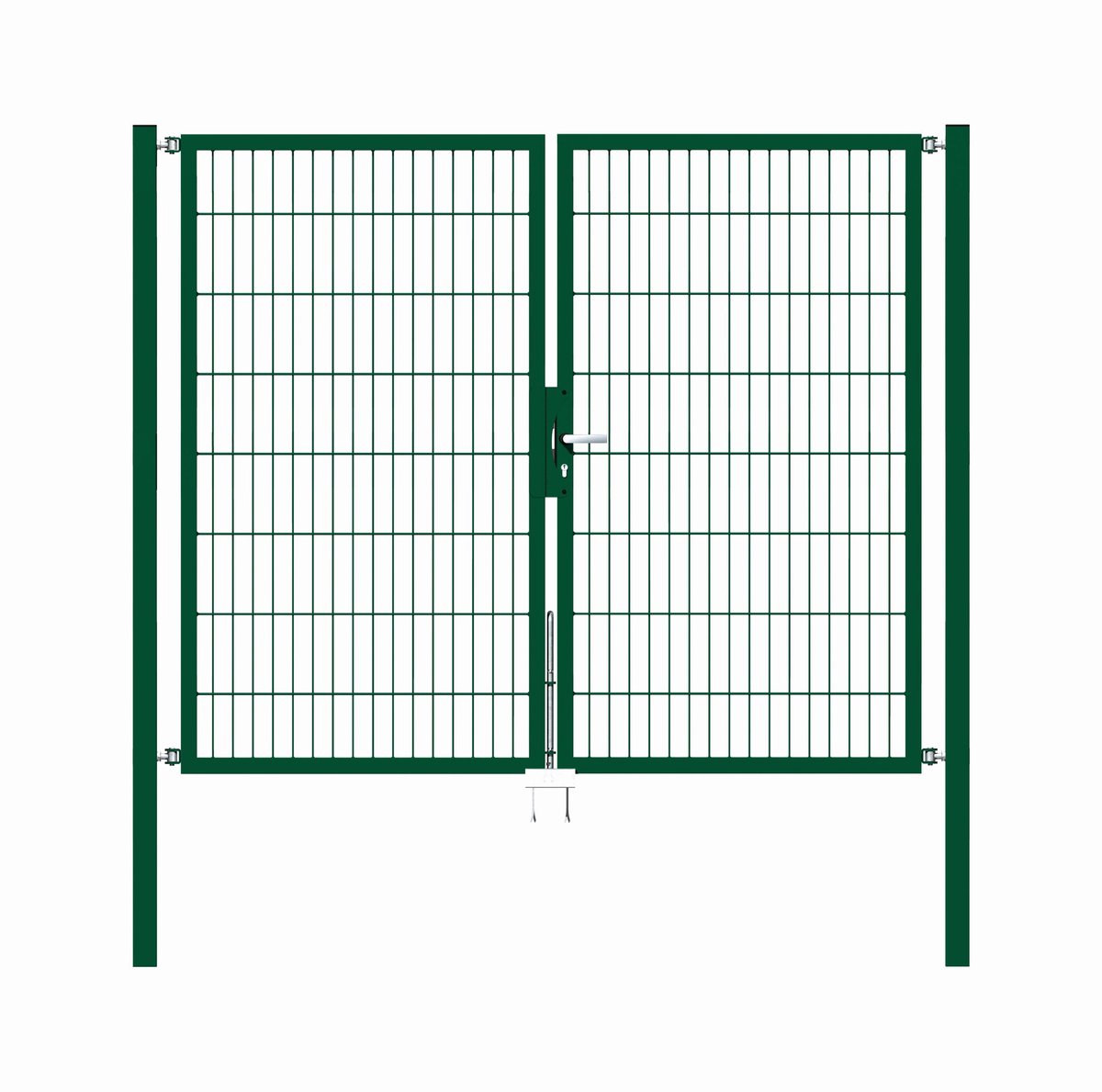 Alberts 648091 Dubbele poort Flexo met toebehoren, groen, breedte 200 cm, hoogte 160 cm