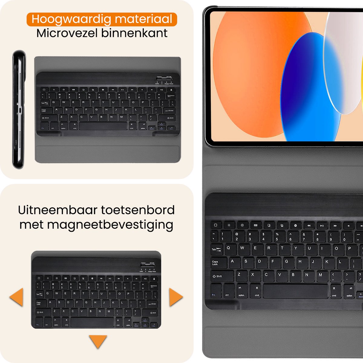 Hoesje - Geschikt voor Apple iPad A16/A18 (2025/2026) - 11 inch (11e & 12e generatie) - Keyboard Book Cover - Toetsenbord Case - Hoes - Zwart — cadeau in Telefoon & Tablet - foto 5