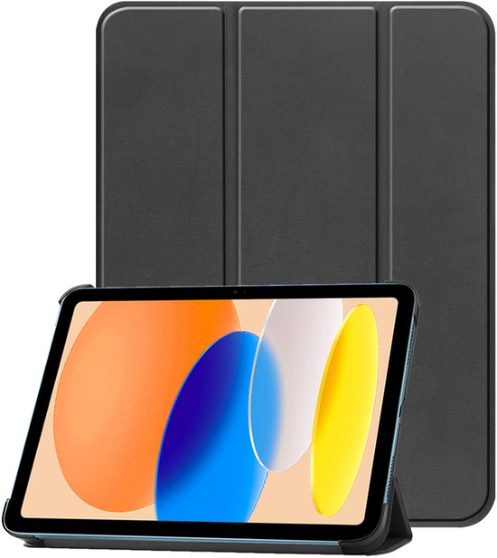 Hoes Geschikt voor iPad 2025 (A16 ) Hoes Tri-fold Tablet Hoesje Case - Hoesje Geschikt voor iPad 11 Hoesje Hardcover Bookcase - Zwart