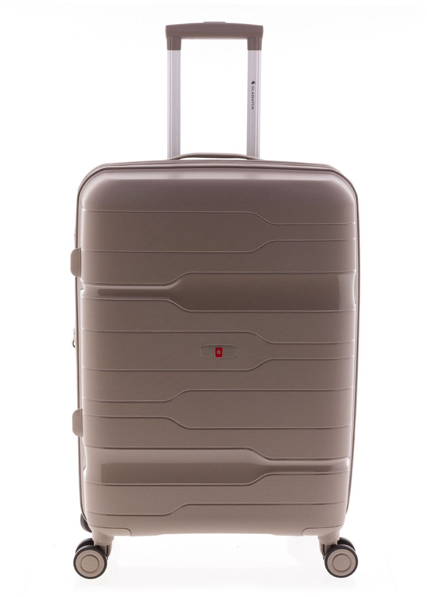 Gladiator Boxing Middelgrote Koffer 67 cm - 70/80 liter - Expandable - TSA slot - Beige