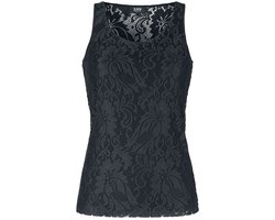Black Premium by EMP Zwart kanten topje - Dames - S