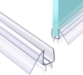 BOTC Douchedeurafdichting met Waterkering - Set van 2 - 1 Meter - Geschikt voor glas van 10 mm - Douchestrip - Transparent