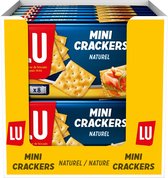 LU Mini Crackers Naturel - Doos 12 x 250g - 8 Pakjes - Crackers voor bij de Borrel - Toast - Minicrackers - Ontbijt