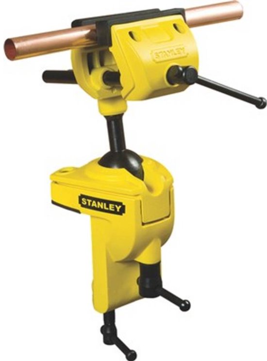Gele multifunctionele boorklem van Stanley met koperen buizen.