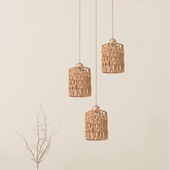 Met kap - Bruin - 2 lichtpunten - Vloerlamp/staande lamp kopen
