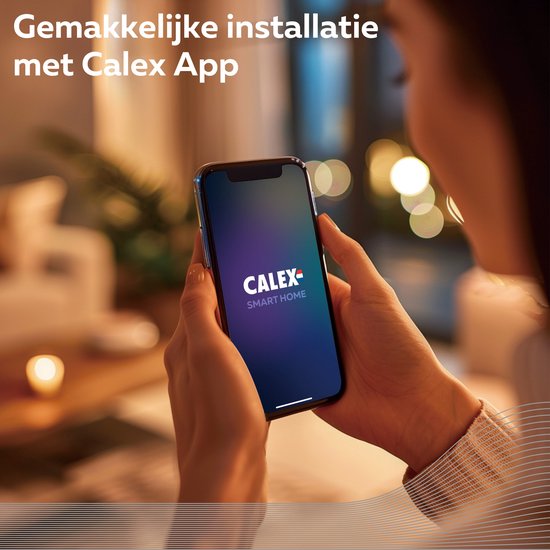 Calex Smart LED Lamp - Wifi Filament Verlichting - Globe 12,5cm - E27 - Slimme Bulb - Dimbaar - 7W