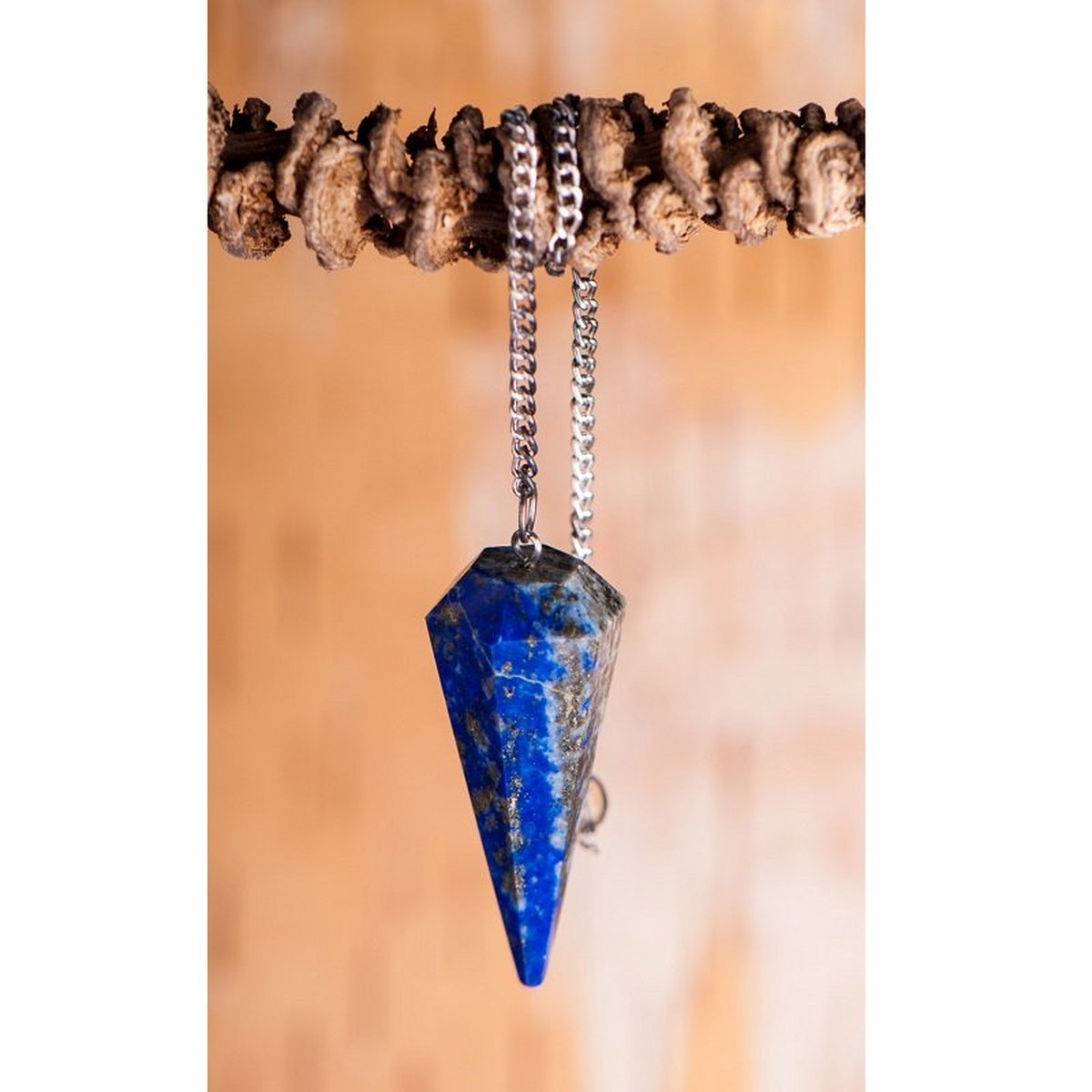 Pendel zeshoekig lapis lazuli