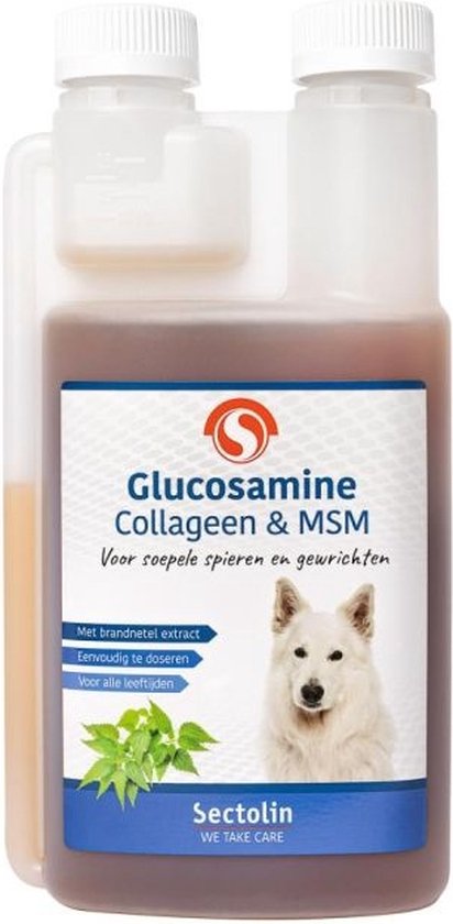 Sectolin - Glucosamine Collageen & MSM - Soepele Spieren & Gewrichten - Hond - 500 ml