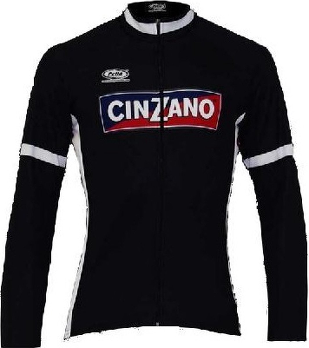 Cinzano wielershirt lange mouw zwart - M
