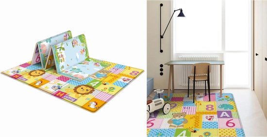 Foto: Opvouwbare kinderkruipmat voor jongens geschikt voor binnen buiten draagbare speelmat met kleurrijke ontwerpen speelmat voor baby s kinderen en peuters veiligheid mat voor kleintjes speelkleed speel mat voor kids kinder kruip mat 