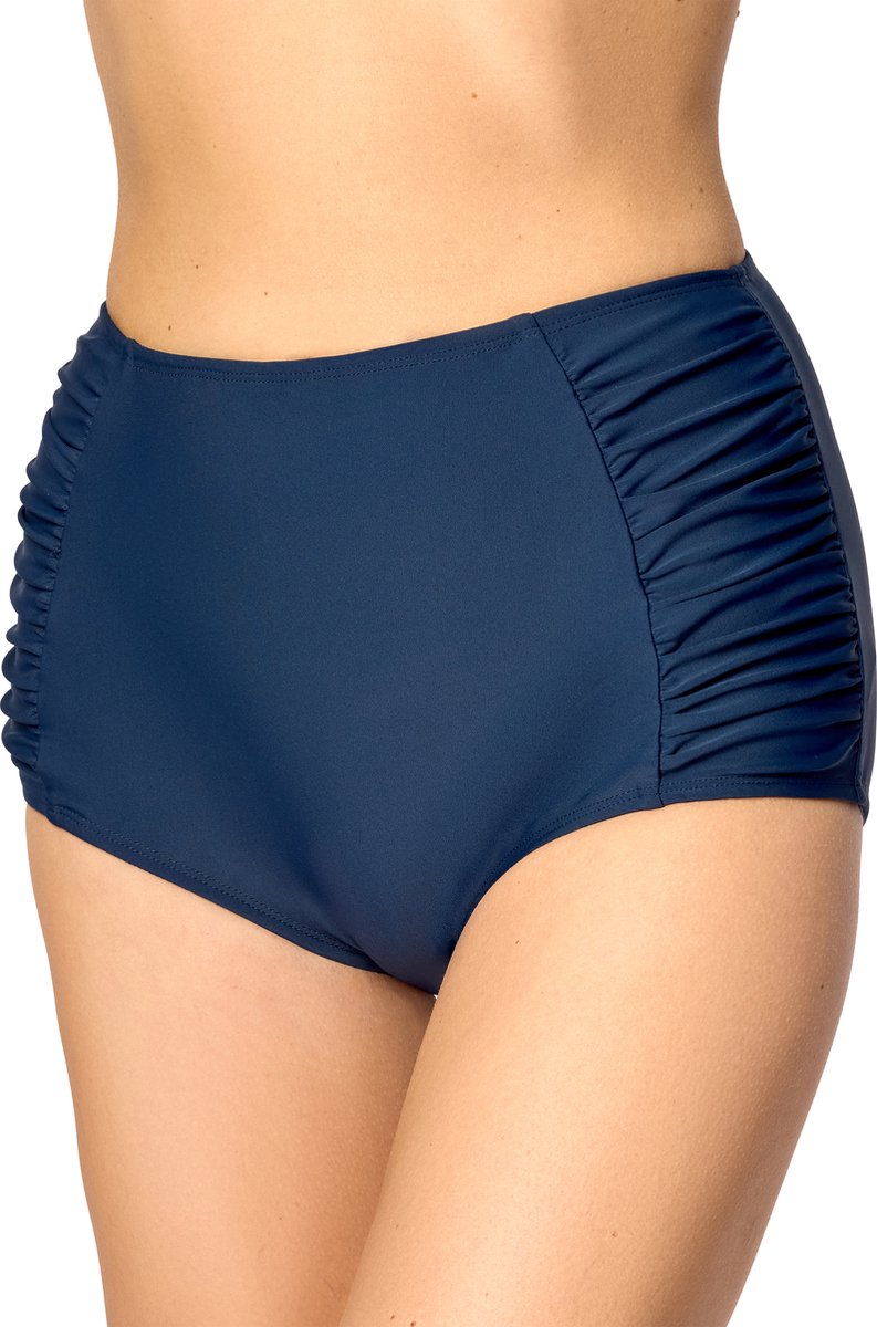 Merry Style Dames Zwembroek - Bikinibroekje - Elastische tailleband – Polyamide & Elastaan – Donkerblauw (6219) – 46 - MS-MS10-119-SL