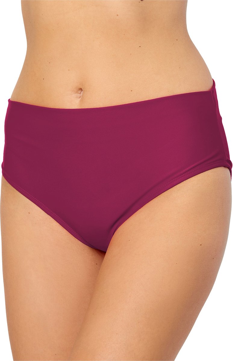 Bellivalini Dames Zwembroek - Bikinibroekje - Elastische tailleband - Polyamide & Elastaan – Zwart – 4XL - BLV-VO-M72W Bordeaux