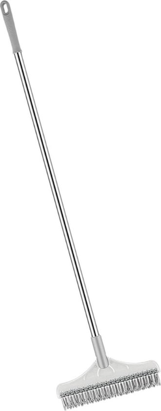 Apobob Douche Reinigingsborstel, 3 in 1 Bad Tegel Scrubber Borstel met 119cm Uitschuifbare Lange Handvat Schuurkussens Microfiber voor Reiniging Bad Douche Muur Badkamer