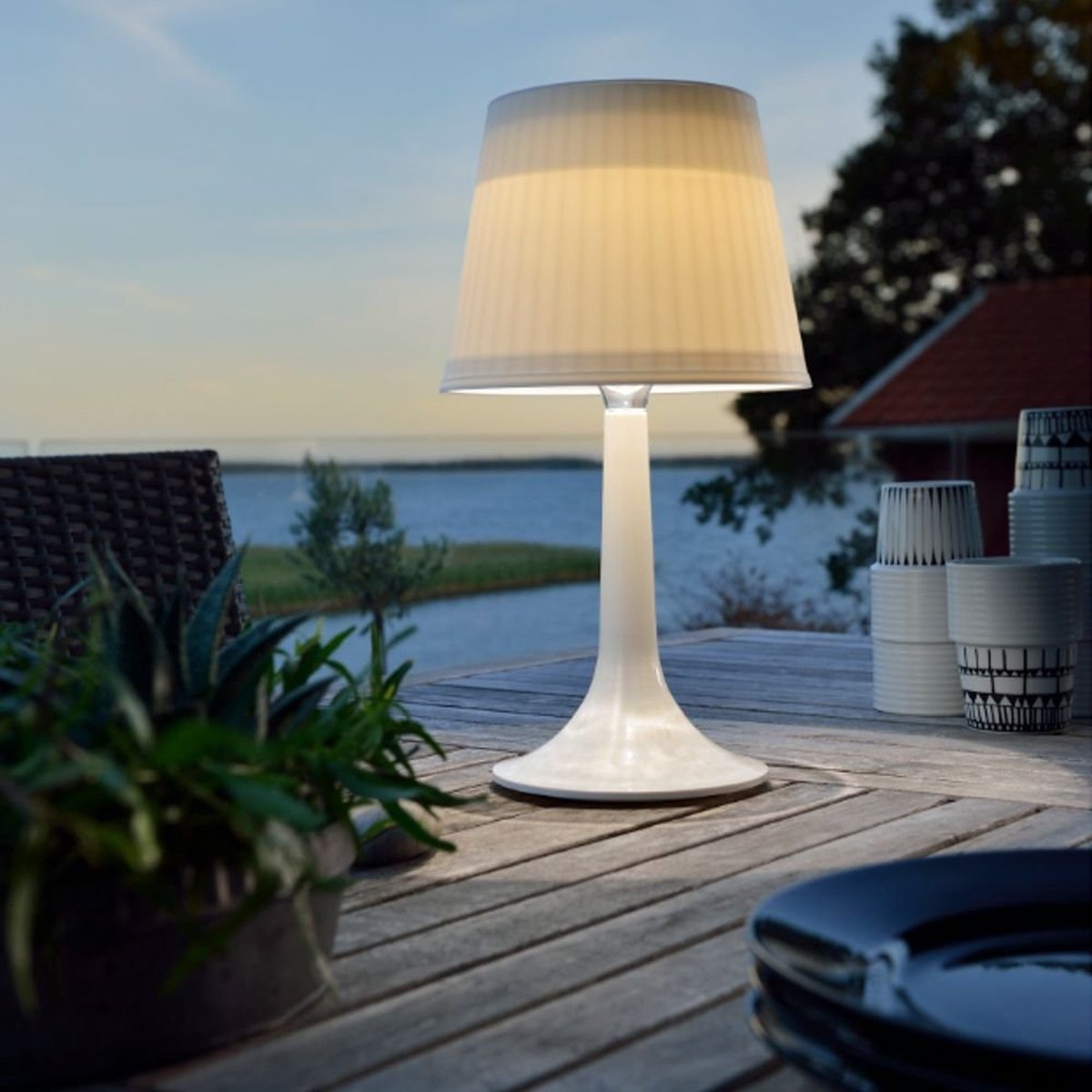 Konstsmide 7109 - Tafellamp - Assisi LED tafellamp solar 36cm 4500K
