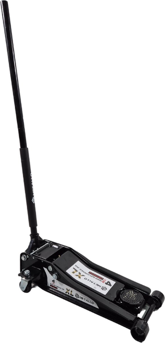 Metallo XXL Garagekrik 4 ton | 4000kg | extra laag profiel | TOP kwaliteit | 50,5cm hoog | 7,5cm laag | dubbele plunjers | snelle hefboom | autokrik