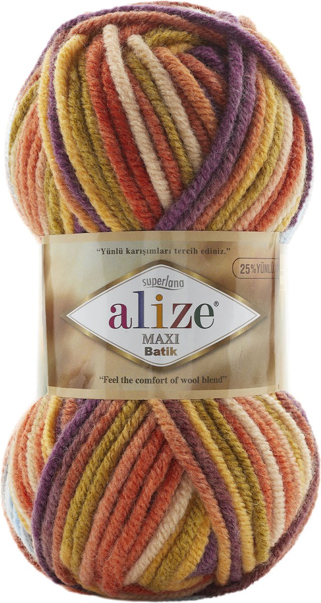 Alize Superlana Maxi Batik 8027 Pakket 5 Bollen