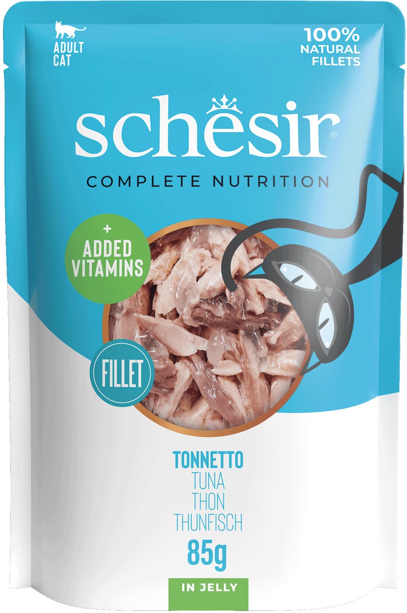 Schesir Kattenvoer Pouch Tonijn in Gelei 85 gr