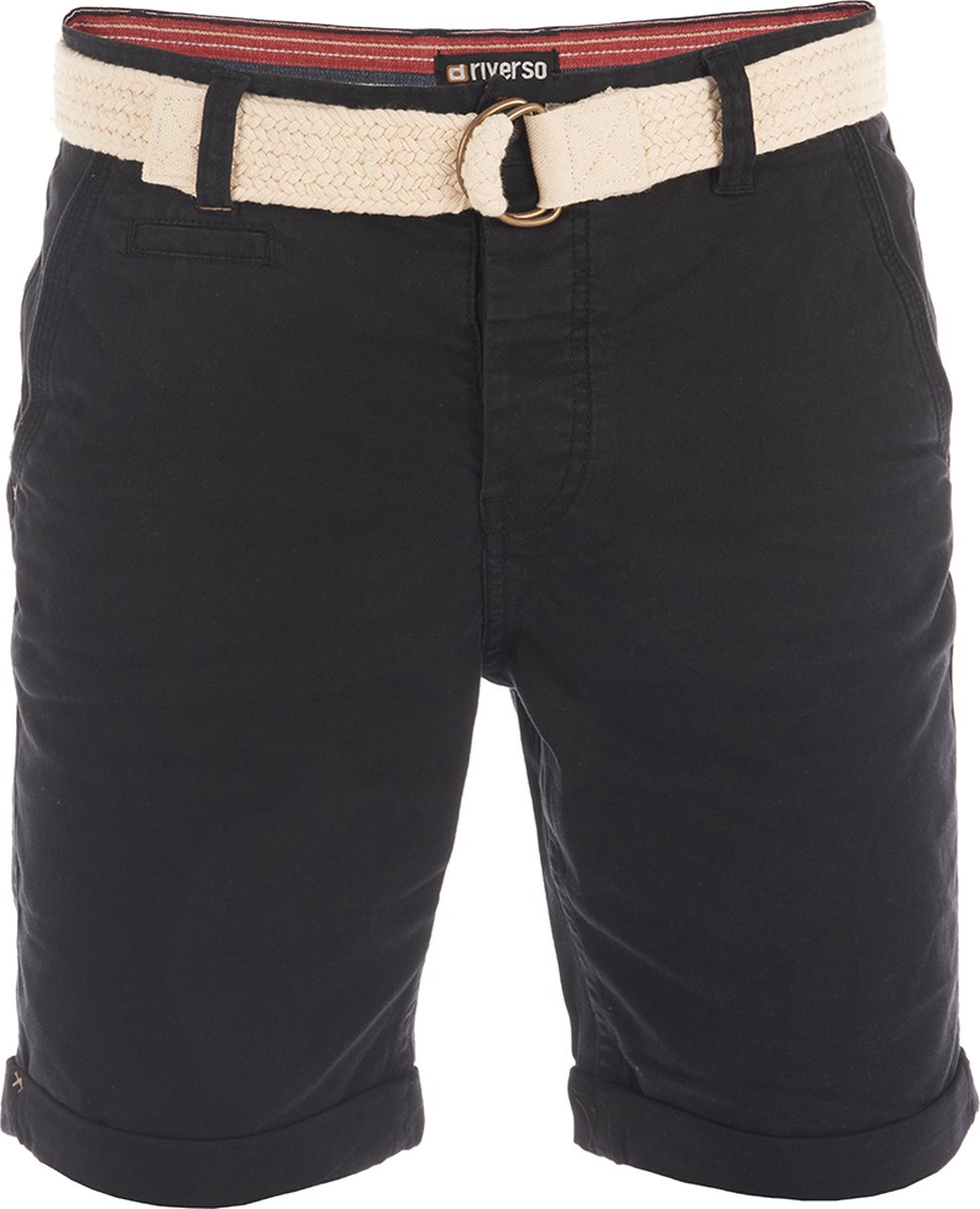 riverso Heren Short RIVHenry regular/straight Zwart W 46 Volwassenen Zomershorts