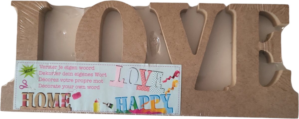Knutsel Figuur - versier je eigen woord "Love"