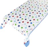 Tafelzeil LIEF! Big Star -  140 x 350 cm - Blauw tafellaken - Tafelkleed plastic - Voor buiten en binnen - Verschillende maten - Geleverd in een koker