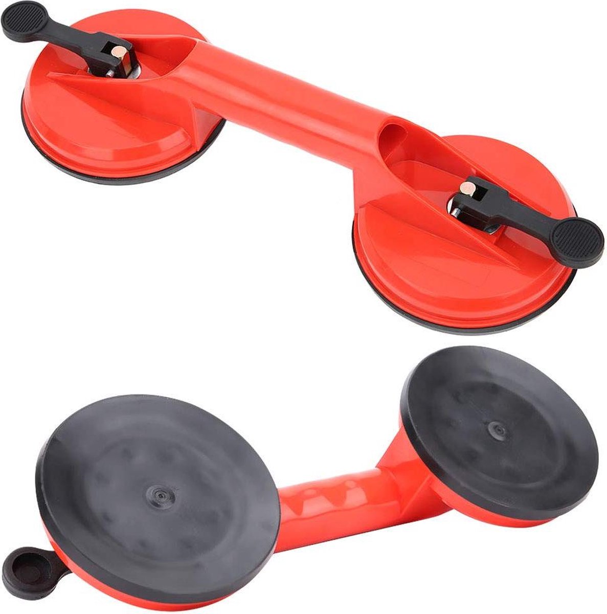 60 KG Capaciteit Dual Cup Zuignap Glastrekker Tegelvloer Extractor - Stabiele Glazen en Spiegel Lift .