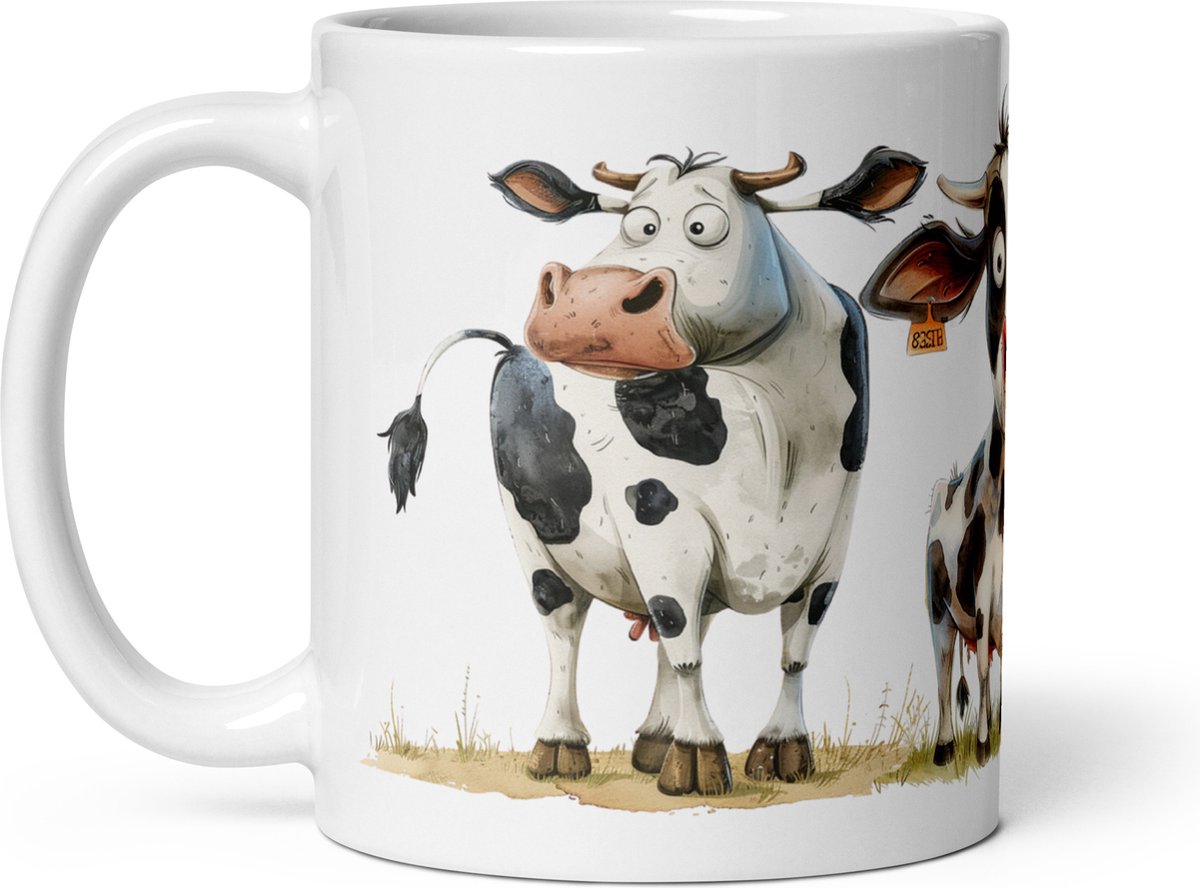 Mok - Beker - Koffiemok - Koffiebeker - Koffie Beker Met Oor - Grappige Koeien