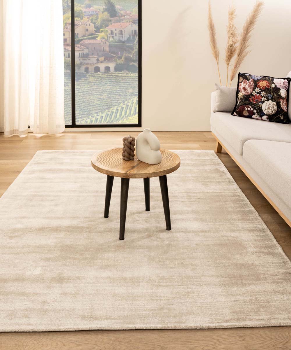 Viscose vloerkleed - Glamour ivoor 200x300
