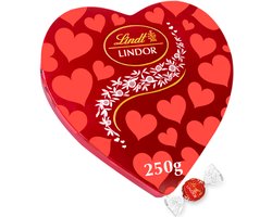 Lindt LINDOR hart blik met melkchocolade bonbons