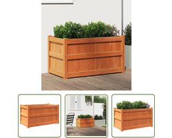 The Living Store Plantenbak 90x50x50 cm massief grenenhout wasbruin - Plantenbak - Houten Plantenbak - Plantenbak Groot - Sierbeslag - Buitenschilderwerk