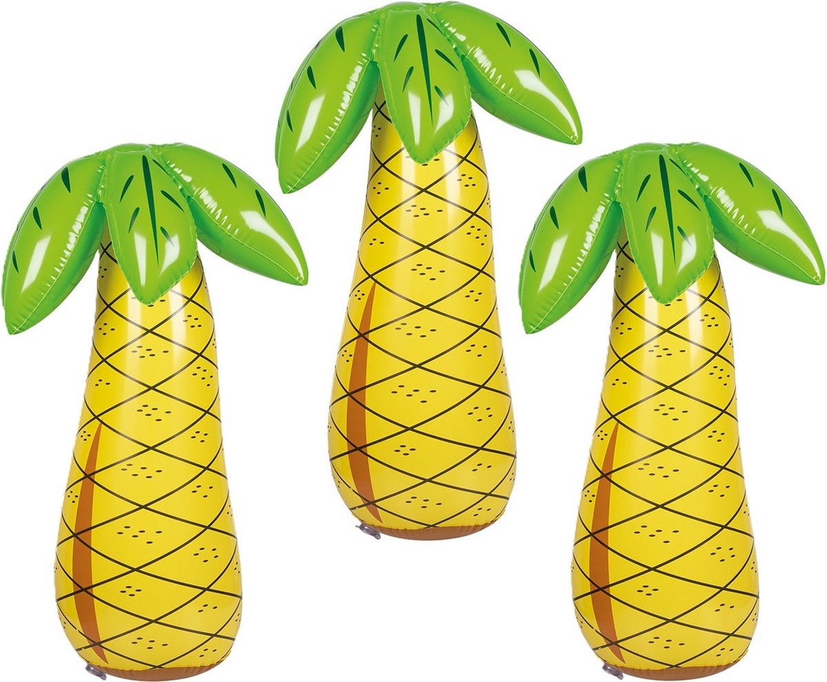 Opblaasbare palmboom XL - 3x - 68 cm - groot formaat -