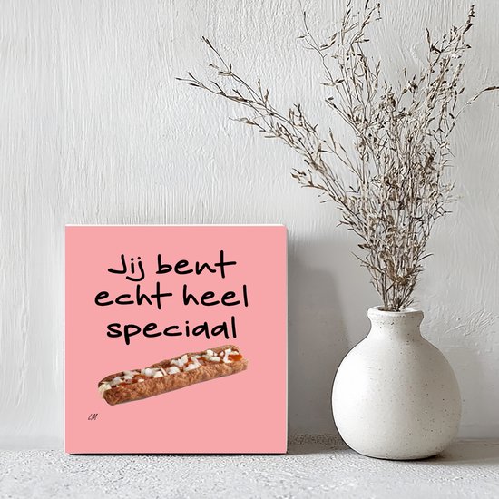 Carrelage avec texte - Astuce Saint-Valentin - Anniversaire - Vous êtes vraiment très spécial - Spécial Frikandel - Carrelage.